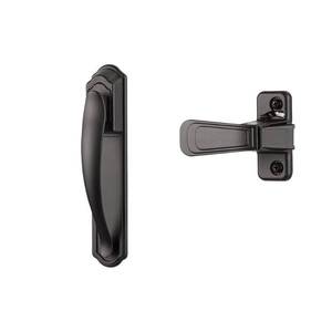lot 20353 image: Ideal Security DX Pull Handle Set for Storm and Screen Doors, Easy Upgrade, Matte Black (B08XYY2ZY5)