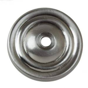 lot 20355 image: GlideRite 1-12 in. Round Thin Classic Cabinet Backplates  Satin Nickel  Pack of 10