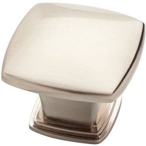 lot 20361 image: Franklin Brass 1-15  Soft Square Knob in Satin Nickel  10-Pack