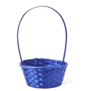 lot 20397 image: Way to Celebrate Easter Round Small Bamboo Basket, 6 Ct