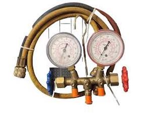 lot 20290 image: vintage Robinair HVAC manifold gauge set