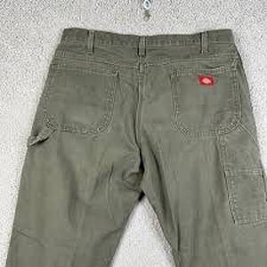 lot 20373 image: Dickies Green Denim Work Jeans - 38x30