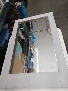 lot 59056 image: Grey Frame Large Wall Mirror