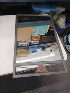lot 59076 image: Large Framed Mirror with Decorative Metal Frame