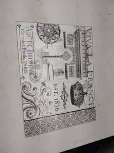 lot 59077 image: French Theme Glass Cutting Board