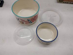 lot 59080 image: The Pioneer Woman stoneware food storage containers