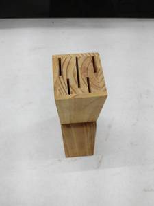 lot 59124 image: Wood Knife Block with Protective Feet