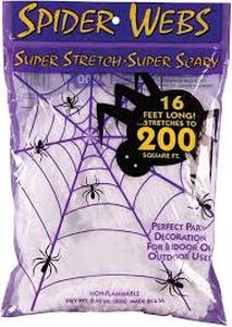 lot 24636 image: Fun World Super Stretch Spider Web- 24 Ct