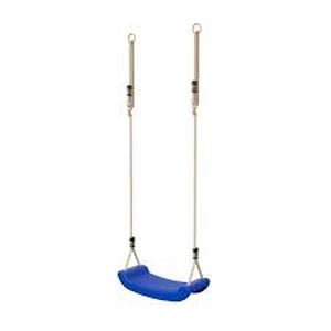 lot 24678 image: Backyard Discoveries Molded Swing Seat - Blue w Blue Rope