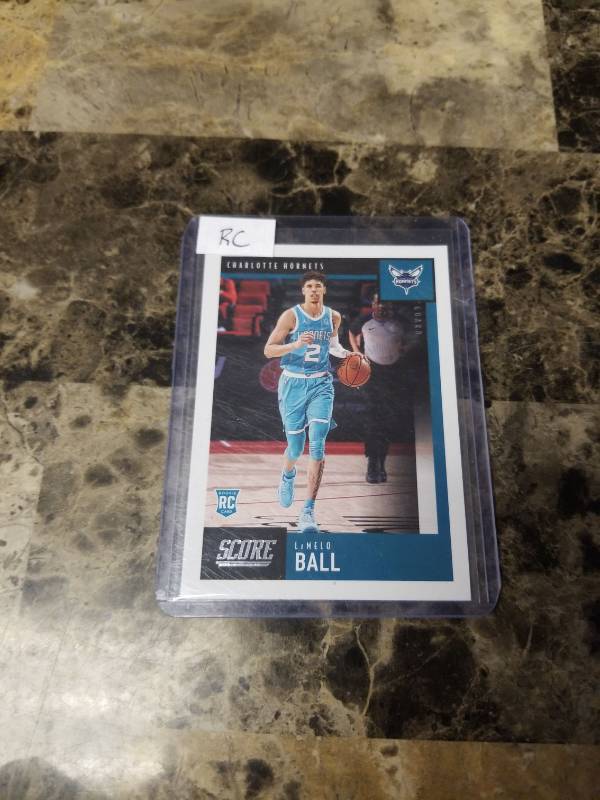 lot 1234 image: 2021 Panini Chronicles Score Basketball LaMelo Ball Charlotte Hornets Rookie Card