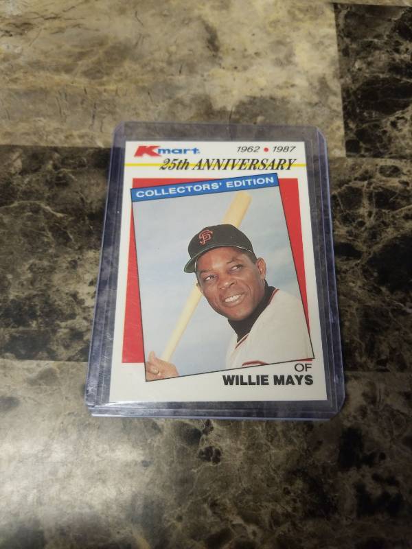 lot 1281 image: 1987 Kmart 25th Anniversary Collectors Edition Willie Mays San Francisco Giants Baseball Card