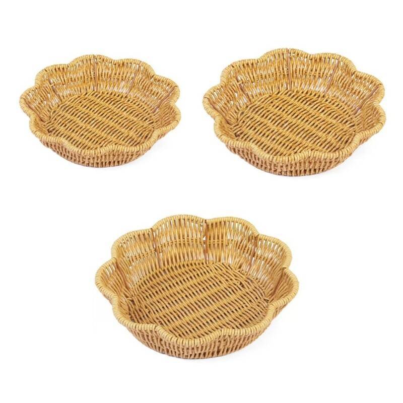 lot 8502 image: 3pk Faux Wicker Baskets