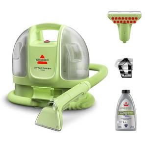 lot 9727 image: BISSELL Little Green Mini Corded Portable Carpet Cleaner 4064T - 4 Cleaning Path Green - Retail $130