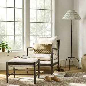 Wood Frame Pillow Top Accent Chair Cream - Threshold with Studio McGee Assembly Required - Retail: $320