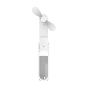 lot 9758 image: GEMS Handheld Power Bank Fan - White - Retail $15
