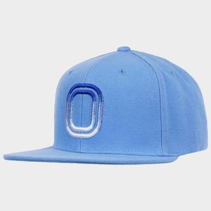 lot 9767 image: Overtime Adult Flat Brim Snapback 3D Ombre Embroidery Logo Baseball Hat - Blue - Retail $20
