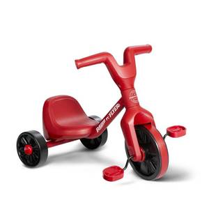 lot 9773 image: Radio Flyer Lil Flyer Tricycle for Toddlers and Kids - Red - Retail $40