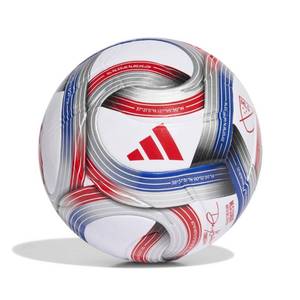 lot 9784 image: Adidas MLS League NFHS Soccer Ball Size 5 - WhiteRedBlue - Retail $45