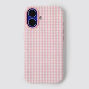 lot 9787 image: Hello Lux Gingham Phone Case 16 Pink - Retail $20
