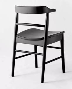lot 9717 image: 1pk Kaysville Curved Wooden Dining Chair Black - Retail $100