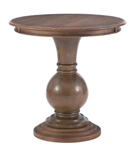 lot 9718 image: Dante Traditional 26in Natural Accent Round Table  - Retail $170