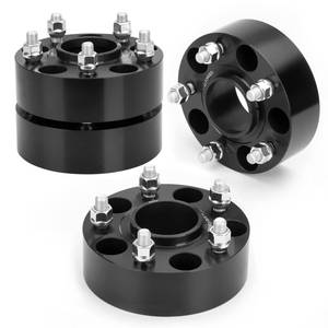 lot 1101 image: dynofit 5x5 Wheel Spacers 2in for 2007-2018 Wrangler JKJKU, 5x127mm Hub-Centric 71.5mm Thread 12-20 for 1999-2010 Grand Cherokee WJWK, 2005-2010 Commander XK, Real Forged Aluminum Spacer, 4Pcs