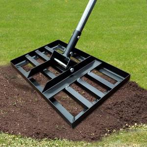 lot 1124 image: Lawn Leveling Rake 17x10 Inch , Heavy-Duty Yard Leveling Rake 6.2FT Leveler Tool for Soil, Sand & Topsoil, Backyard, Garden, Golf Course
