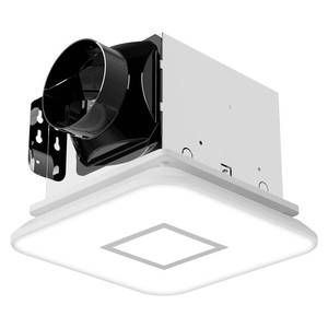 lot 1130 image: Fitop Bathroom Fan with Light��110CFM 1.0 Sones 1200lm LED Light 3000K4000K5000K Selectable��120V 43W Quiet Bathroom Ventilation Exhaust Fan for ShowerRestroomOfficeHome(silver)