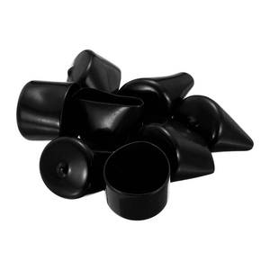 lot 2295 image: uxcell 8Pcs Rubber End Caps, 35mm(1 38) ID 44mm(1 2332) Height Round Screw Thread Protectors Flexible Screw Bolt Covers Caps for Metal Tube Rod Bolt, Black