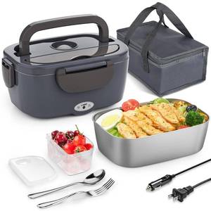 lot 2299 image: Carsolt Electric Lunch Box Food Heater for Adults 80W Portable Food Warmer for CarHome 1.5L Heated Lunch Box for Adults, 12V24V110V Loncheras para Hombres de Trabajo lonchera el�ctrica port�til