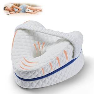 lot 4248 image: BEAUTRIP Leg Pillow  Ergonomic Side Sleeping Pillows  Memory Foam Knee Pillow with Strap for Side Sleeper  Leg Support Cushion with Removable and Washable Cover