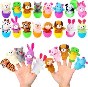 lot 4249 image: 16PCS Easter Eggs Filled with Finger Puppets for Easter Basket Stuffers,Prefilled Easter Egg with Finger Puppets for Easter Egg Fillers,Party Favors,Goodie Bags Fillers, Easter Gift for Kids