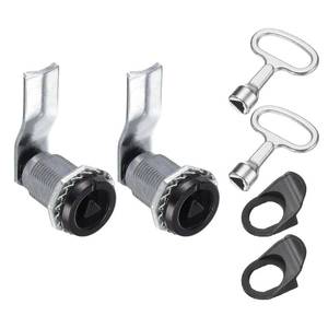 lot 4252 image: MECCANIXITY Tubular Cam Lock, 78 inch Cylinder Length Zinc Alloy Cabinet Lock with Key for Electric Box Mailbox (Black, Pack of 2)