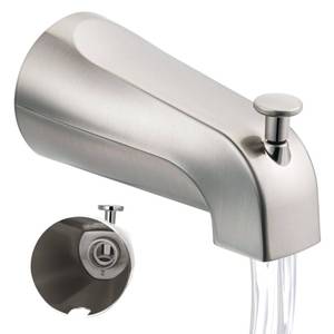 lot 4260 image: Dreyoo 5 14 Inch Bathroom Tub Spout Compatible with Westbrass E531D-1F-62, Fits Wall Front Mount Tub Spout with Shower Diverter 12 IPS Inside Thread Bathtub Faucet(Brushed Nickel)
