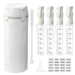 lot 4268 image: HSXCCL 4 in 1 Travel Dispenser Bottles Refillable,Travel Shampoo and Conditioner Bottles��No Spill Space Saving Compact,for Vacation Business Trip(White