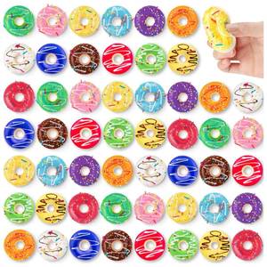 lot 4272 image: 52 pcs Rainbow Donut Stress Balls Mini Stress Relief Ball Foam Donuts Party Favors for Birthday Party Shop Decoration (13 Colors)