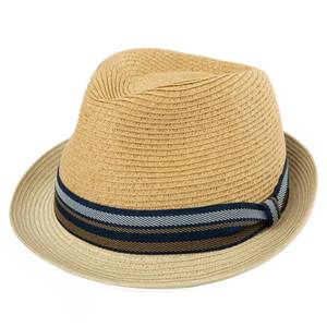 lot 4288 image: Comhats Summer Straw Fedora Hats for Men Beach Panama Gatsby Derby Trilby Dress UPF50 Sun UV Protection Large L Beige