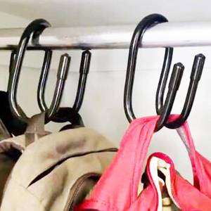 lot 4306 image: AUXPhome 2 Pack Backpack Hanger for Closet, Strong Bag Hanger Purse Organizer Hooks, Large Closet Hooks for Hanging Handbags,Belts,Hat,Laptop Backpack,Jeans,Travel Bag - Hold Up 20 Lbs