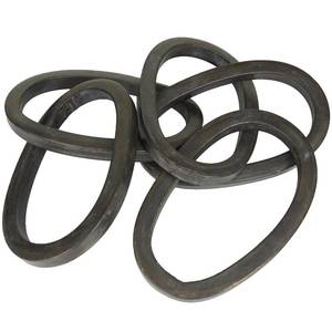 lot 4322 image: CosmoLiving by Cosmopolitan Metal Chain Decorative Sculpture Home Decor Statue, Accent Figurine 36 x 6 x 3, Gold