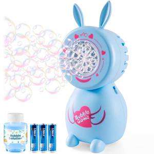 lot 6221 image: Automatic Bubble Machine for Toddlers 1-3 Bunny Bubble Maker Blower for Party Easter Basket Stuffer Birthday Gifts - Kids Outdoor Toys for 4 5 6 Year Old Boy Girl Blue