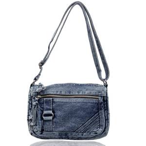 lot 6231 image: LEESION Denim Purse for Women Denim Crossbody Bags for Women Small Jean Purse Casual Denim Handbag Shoulder Bag for Daily Use