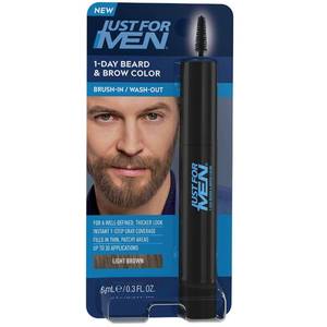 lot 6265 image: Just for Men 1-Day Beard & Brow Color, Temporary Color for Beard and Eyebrows, For a Fuller, Well-Defined Look, Up to 30 Applications, Darkest BrownBlack