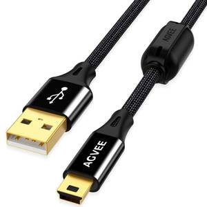 lot 6270 image: AGVEE 6.6ft Camera IFC-400PCU USB Data File Transfer AV Out Digital Cable Cord with Magnetic Ring for Canon Rebel EOS T1i to T7i, PowerShotDSLR Cameras & Vixia Camcorders, Black