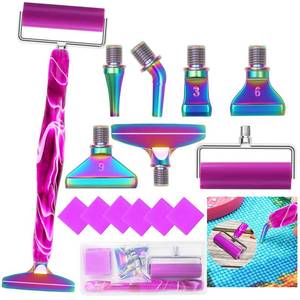 lot 6279 image: Diamond Art Pens Tools Diamond Painting Accessories Kits with Screw Metal Tip Roller Diamond Painting Pen Drill Bead Dot Pens for Art Craft Nail (Purple Pen Color 6)