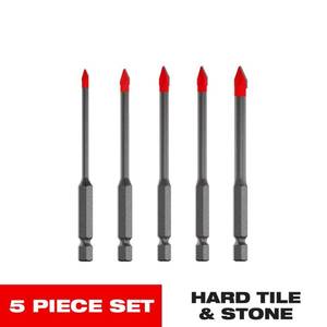 lot 6287 image: Hard Tile And Stone Carbide Tipped Drill Bit Set (5-Pieces)