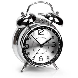 lot 11269 image: AYRELY Super Loud Alarm Clock for Heavy Sleepers Adults,Twin Bell Retro 4 Inch Silent Non-Ticking Quartz with Backlight, Metal dial, Alarm Clocks for Bedrooms Bedside (Gray)