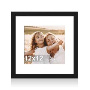 lot 11270 image: Hongkee 12x12 Picture Frame with Real Glass - 8x8 Wooden Frame with Mat, Horizontal and Vertical Display for Wall or Tabletop (Black, 1 Pack)
