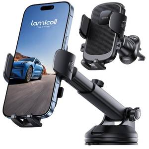 lot 11271 image: Lamicall Car Phone Holder 3-in-1 Pro Version Suction Cup 360° Rotation Phone Holders for Your Car Metal Hook Cell Phone Car Mount Dashboard Vent Windshield for iPhone 17 16 15 Pro Max Mothers Day