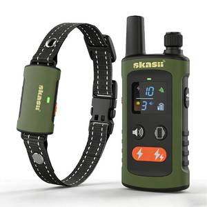lot 11284 image: Skasii Dog Training Collar with Remote - 4500FT, IPX8, 0-150 Lbs, Dog Collar with 4 Training Modes, Security Lock, Rechargeable e-Collar, Outside Use, for Small Medium Large Dogs, Green