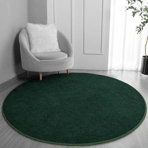 lot 11286 image: FlyDOIT Round Area Rugs for Bedroom Living Room, 6x6 Dark Green Super Soft Comfy Thickened Memory-Foam Indoor Circle Carpet, Modern Aesthetic Minimalist Carpet for Boys Girls Adults Nursery Home D�cor